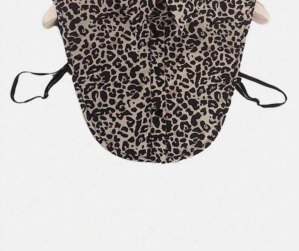 NEW SUMMER TEES women's the modern collar dickie in animal